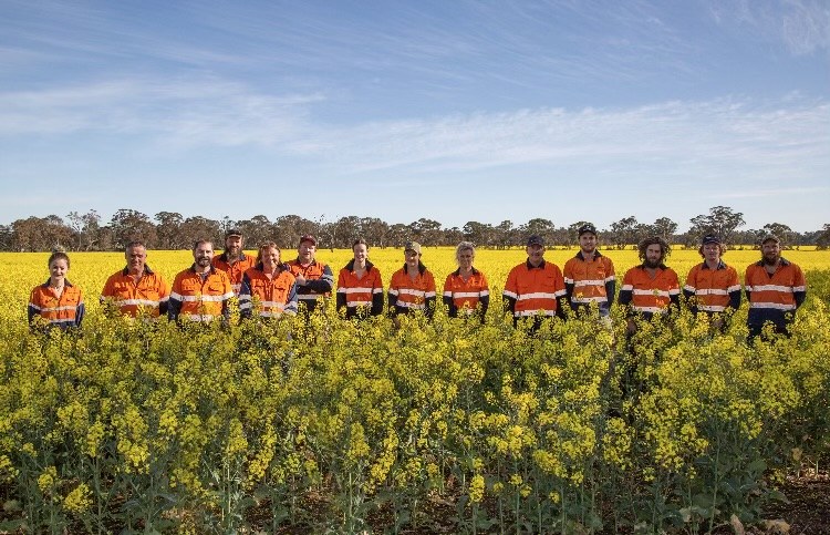 The People in Paddocks crew on farm