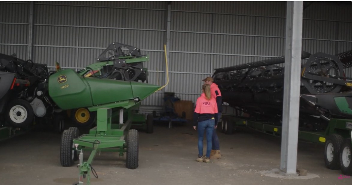 Reviewing machinery in the shed